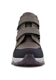 Resim Rakerplus Trekking Hakiki Deri Haki Yeşil Sarı Cırt Cırtlı Erkek Çocuk Bot Haki 