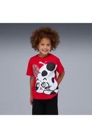 Resim Puma Sporty Cats Çocuk Kırmızı Tişört 