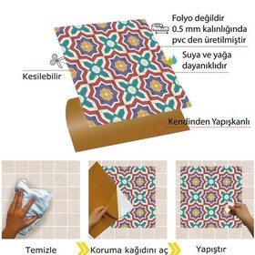Resim Tink Kendinden Yapışkanlı Kontrast Yıldız Desenli Pvc Karo 30x30 Cm 
