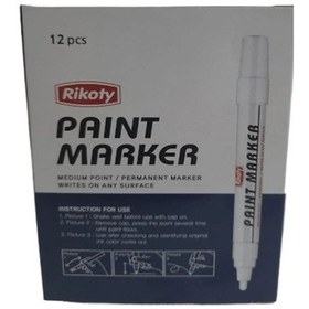 Resim Rikoty Paint Marker Markalama Kalemi 12 Adet - Siyah 