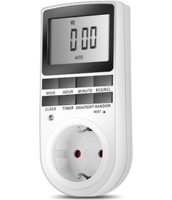 Resim Xindoker Elektronik Zamanlayıcıli Priz - Güvenlik Rastgele Mod, Şarj Süresi Sınırlama, Büyük Ekran, Enerji Tasarrufu - Avrupa Standartı 