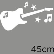 Resim MIGNATIS Gitar Ve Müzik Nota Işaretleri Etiket Sticker Yapıştırma 45 Cm - Beyaz 