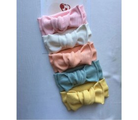Resim PremiumPort Ribana Kız Bebek 5'li El Yapımı Şık ve Yumuşak Bandana Seti 