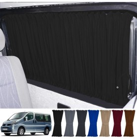 Resim Oto Pandami Renault Trafic 2001-2014 Uyumlu Siyah Raylı Oto Perde Takımı 