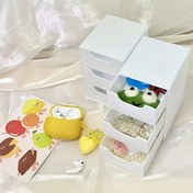 Resim Mini Masa Düzenleyici - Kozmetikler, Makyaj ve Ofis Malzemeleri için Çekmeceli Hafif Plastik Depolama Kutusu, Tezgah Düzenleyici|Modern Masa Aksesuarı|Dayanıklı Plastik Kutu, Masa Çekmecesi Düzenleyici, Depolama Çekmecesi 