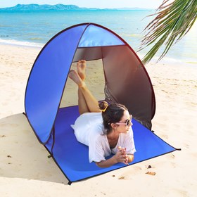 Resim NARMAY UV-Resistant Su Geçirmez Plaj Çadırı - Mavi ve Siyah, Kamp ve Piknikler için Anında Güneşlik, Kum Çengeli, UPF 50+ Otomatik Güneşlik 1-2 Kişilik, Taşınabilir Açık Kabin, Plaj Sığınağı | Modern Plaj Çadırı | Dayanıklı Açık Hava Ekipmanı, Plaj Çadırı 