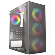 Resim Everest Faced-V5 600W 4x12cm Fanlı Tempreli Cam Atx Rainbow Oyuncu Kasası 