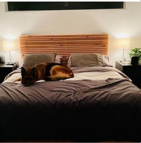 Resim Masif Ahşap Yatak Başlığı 