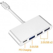 Resim Type C To 2xUsb 2.0 + Usb 3.0 Hub Çoklayıcı + Usb-C Metal Gövde Kargo Bedava! Aynı Gün Kargo! 24 Saatte Adrese Teslim