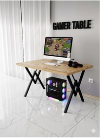 Resim modülare Profesyonel Oyuncu Masası Siyah Bilgisayar Çalışma Masası 120 Cm Gamer Table 