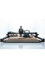Resim zetcarve - E-SaT M5 MasaÜstü Cnc 2'si 1 Arada 10 Wat Optik Lazer + Router Makine 90X120CM İşlem Alanı 