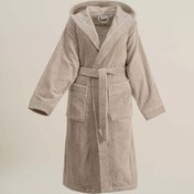 Resim Ecocotton Ecosoft L Kadın Bornoz Armürlü Bej 