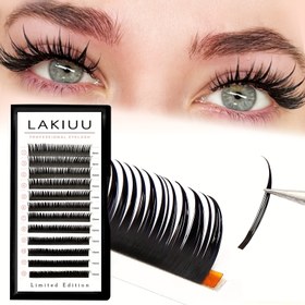 Resim 1 Paket Islak Görünümlü Cosplay Kirpik Uzatma Küme Hacimli Kirpikler D Kıvrım 8-15mm Yumuşak Vizon Sahte Kirpikler Bireysel Kirpik Rus Hacimli Önceden Hazırlanmış Fanlar 