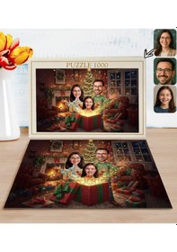 Resim Bk Gift Kişiye Özel Aile Yılbaşı Karikatür Tasarımlı 1000 Parça Profesyonel Puzzle-3, 1000 Puzzle, Yeni Yıl Hediyesi, Yılbaşı Hediyesi Kobitmeyencom35 