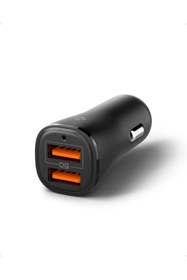 Resim Spigen 30W USB-A 2 Port Araç içi Hızlı Şarj Aleti 18W + 12W Güç Adaptörü Çakmaklık Type-C PD - ACP08700 