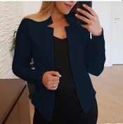 Resim Açık Haki Bahar Ceket Slim Fit Sıcak Kırışıklık Karşıtı Çentik Yaka Kadın Blazer Kadın Giysileri Açık Haki 