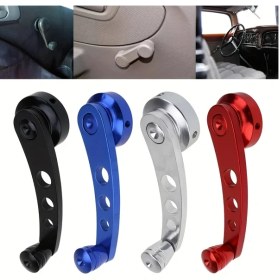 Resim Tongdashop Siyah Evrensel Araç Camı Kapatma Kolu - 2 Adet Altın Renk Alüminyum Manuel Cam Kolu 