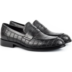 Resim Zerbay Cradle Kösele Taban Desenli Deri Erkek Klasik Ayakkabı Monkstrap Loafer 