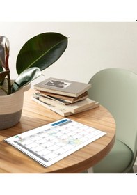 Resim 2026 Masaüstü Defter Planlama Takvim-23x33 Cm-renkli Desenli 