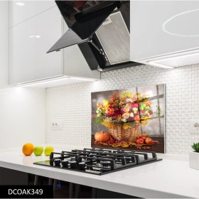 Resim Olinpa Cam Ocak Arkası Koruyucu | Çiçek 