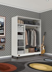 Resim Kenzlife Z Giysi Dolabı Necmettin 150*120*40 Byz Gardırop Tekerlekli 