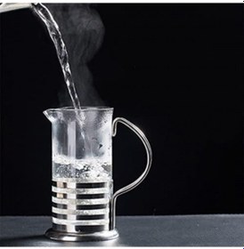Resim Paslanmaz Çelik Gövdeli French Press Kahve Ve Çay Demleme Aparatı Gri 