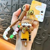 Resim Shin-Wo Oluşturucu Yağ Köpek Kremi Buz Kremi Keychain Kısaca Uçan Uçan Kum Pendant Çantası Küçük Gifteler (Yurt Dışından) 