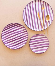 Resim The Mia Joy Servis Tabağı Mor 30 Cm Çok Renkli 