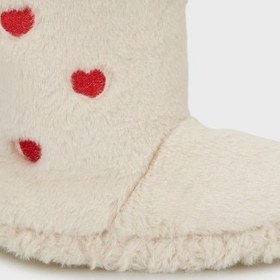 Resim Lela Kalpli Yumuşak Dokulu Peluş Bayan Panduf 6722005 Ekru 