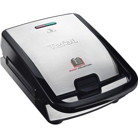 Resim Tefal SW852D Snack Collection, Waffle ve Croque Monsieur Tabakları Dahil, 2 Değiştirilebilir Tabak, Tost Makinesi,siyah/paslanmaz Çelik, 700 W 