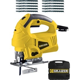 Resim Graizer Alman 3200 W Sjs Metal Şanzuman 6 Kademe Devirli Lazerli Otomatik Dekupaj Testere + 10 Uç 