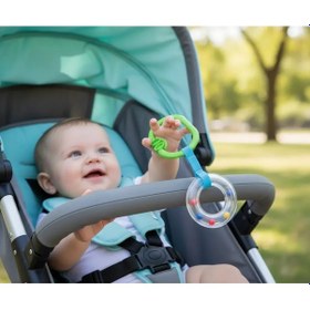 Resim Babyjem Pusete Asılabilir Oval Sesli Çıngırak Kırmızı 
