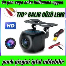 Resim Ön Yan Veya Arka Uyumlu & Iç Dış Kullanıma Uyumlu 170 ' geniş açılı balık gözü lens Araç Kamerası ( 12 Volt )1 adet 