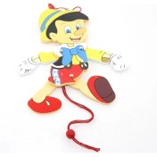 Resim Ahşap Salanan Pinokyo Figürü ALK1196 