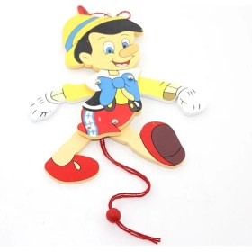 Resim Ahşap Salanan Pinokyo Figürü ALK1196 