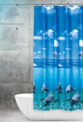 Resim Prado Dolphin Banyo Perdesi Duş Perdesi Çift Kanatlı 120x200cm BP8852-120X200 