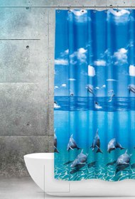 Resim Prado Dolphin Banyo Perdesi Duş Perdesi Çift Kanatlı 120x200cm BP8852-120X200 