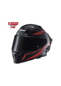 Resim Scoyco FF-871 FIRE SİYAH-KIRMIZI-CARBON GÜNEŞ VİZÖRLÜ KAPALI KASK (SİYAH CAMLI) 