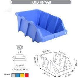 Resim Gri Avadanlık Kutuları KPA40, Dayanıklı ve Şık Saklama Çözümü 