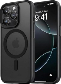 Resim Minesk iPhone 14 Pro Max için Magsafe ile Uyumlu Fusion Mat Serisi Kaliteli Orijinal Versiyon Kılıf Metal Tuş Takımı ve Ultra Güçlü Gerçek Mıknatıslar Şık Tasarım Kılıf (Siyah, 14 Pro Max) 