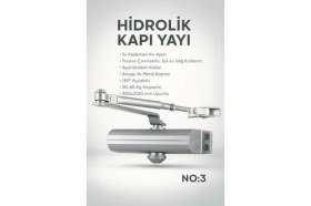 Resim Kapı Hidroliği, Iki Kademeli Hız Ayarı, Tersine Çevrilebilir, Sol ve Sağ Kullanım, Ayarlanabilir Kollar, Ahşap ve Metal Kapılar, 180° Açılabilir, 30-60 kg Kapasite, 900X2100 mm Uyumlu (No:3) 