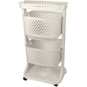 Resim Titiz Krem Kat Kat Sepet Organizer (0262-01-226-99-241445) 