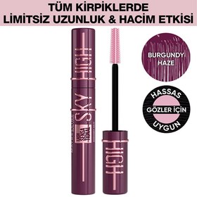Resim Maybelline New York Lash Sensational Sky High Burgundy Haze Maskara 