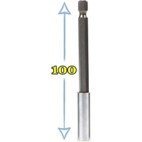 Resim Badem10 Nt Tools 1/4 Manyetik Bits Uzatma Civata Sıkma Ucu 100 mm Vidalama 