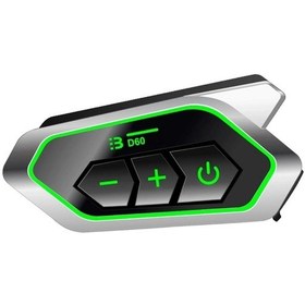 Resim D60 Motor Kask Kulaklık Rgb Modlu Motosiklet Kulaklık Su Geçirmez 5.3 Bluetooth Intercom 