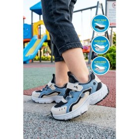 Resim Marco Kids Bej-Siyah Cırtlı Hafif Esnek Erkek Çocuk Spor Ayakkabı 22684 P 