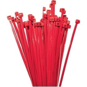 Resim 250x4,8 Kırmızı Kablo Bağı Cırt Plastik Kelepçe 50 Adet 