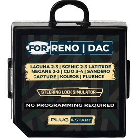 Resim Mavi Keys Renault Megane Laguna Espace Clio Fluence Scenic Captur Latitude Dacia Direksiyon Kilidi Emülatörü 