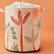 Resim Bella Maison Abstract Safari Ağaç Baskılı%70 Polyester%30 Pamuk Çamaşır Sepeti, Çok Renkli, Ağzı Bü 