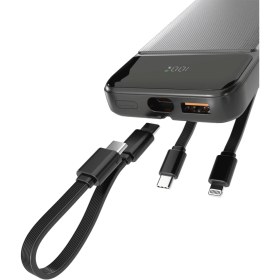 Resim Crocus Octopus 10.000 Mah 22.5W 3in1 Kablolu Siyah 